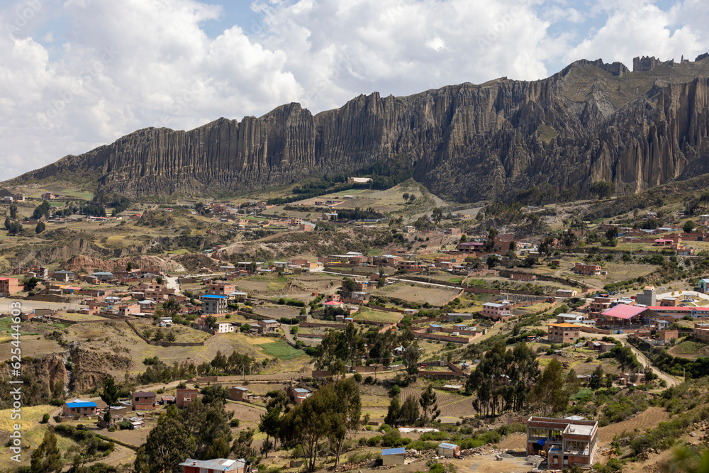 Valle de las Animas, landscape with special rock formations at the outskirts of La Paz in the Bolivian Andes - Traveling and exploring South America