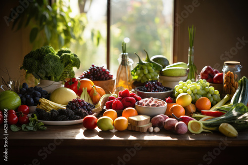 An exquisite still life composition showcasing a selection of healthy food alternatives.