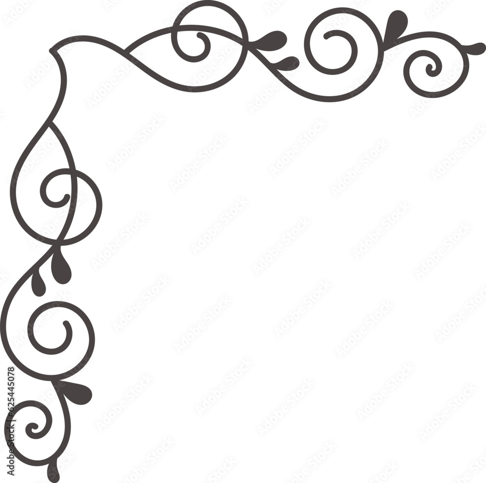 Corner Border Calligraphy Line Corner Border Calligraphy Line