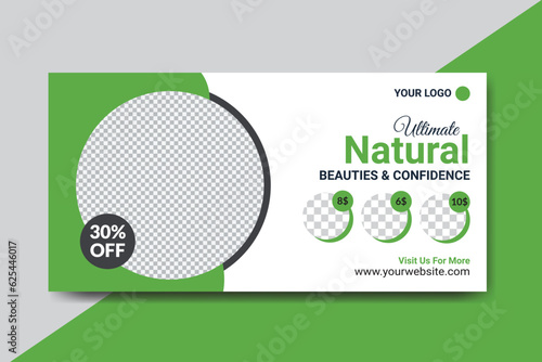 Beauty Center Advertising Billboard Template for placement of photos and text	
