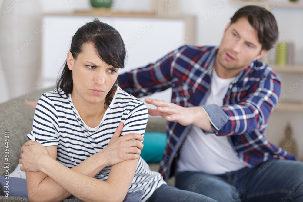 couple in troubles having difficulties and depressed couple in troubles having difficulties and depressed