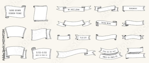 hand drawn ribbon frame