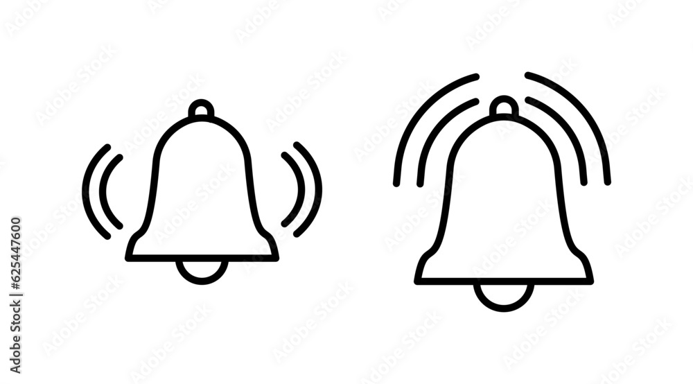 Bell Icon vector in trendy flat style isolated. Notification symbol web site design Bell Icon vector in trendy flat style isolated. Notification symbol web site design
