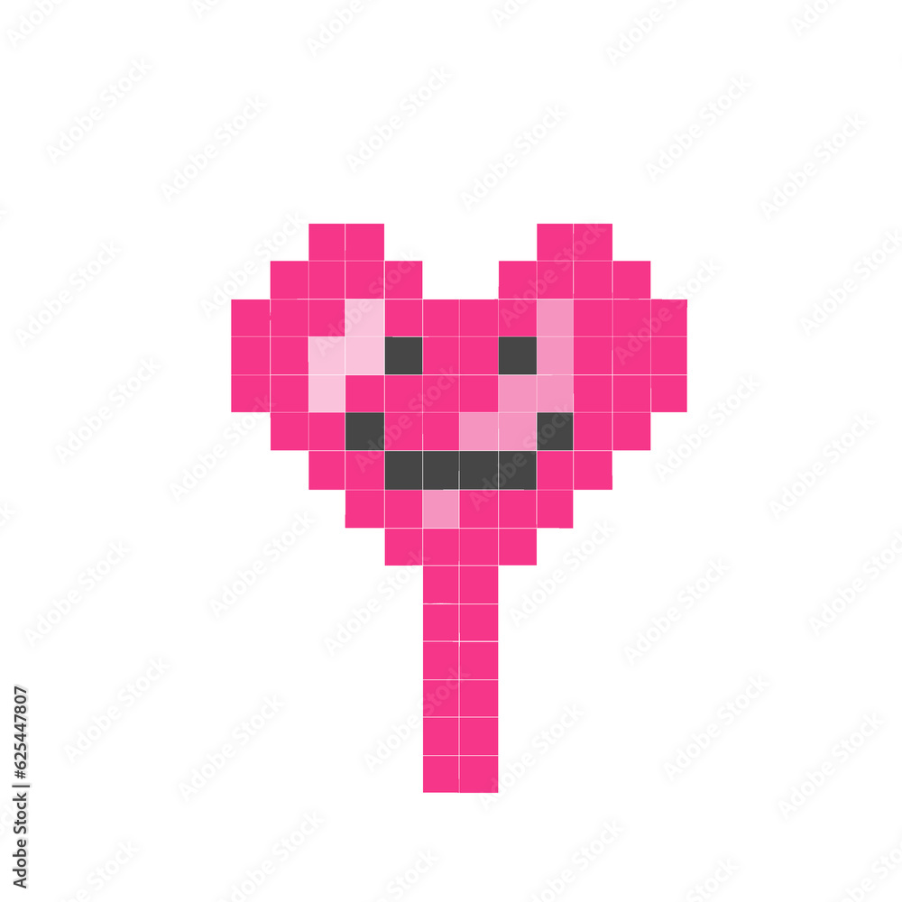 Fototapeta premium symbol heart pixel