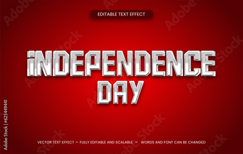 Vector Indonesia 17th of august text 3d style editable text effect