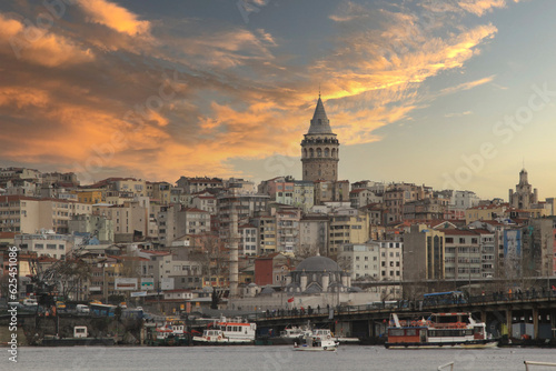  Galata tower is a famous landmark in the European side of Istanbul photo