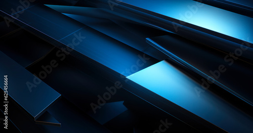 Dark Blue Geometry: Abstract Modern Background for Web Design