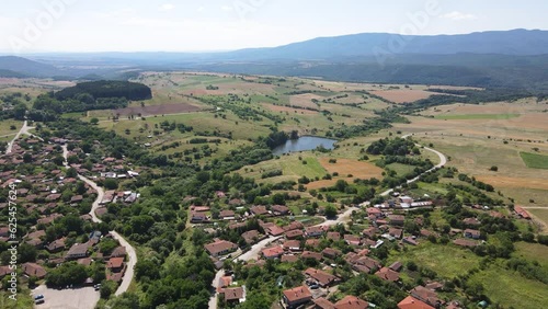 Wallpaper Mural Aerial view of village of Zheravna with nineteenth century houses, Sliven Region, Bulgaria Torontodigital.ca