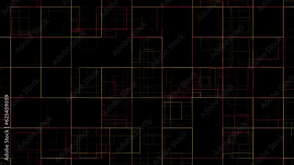 Abstract digital geometry red yellow linest background animation technology 4K video Abstract digital geometry red yellow linest background animation technology 4K video