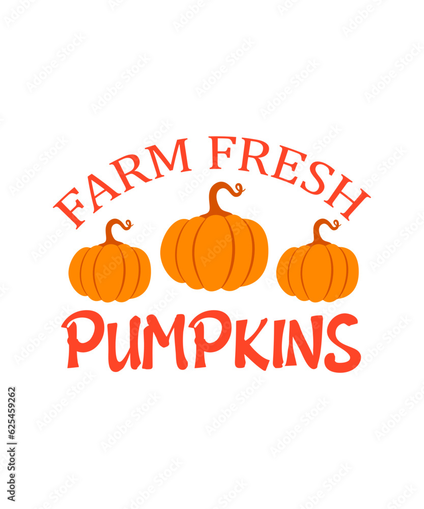 Farm fresh pumpkins fall retro t shirt design.