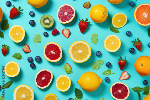 background of colorful fruit