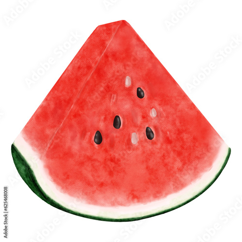 Watermelon cut into triangles red