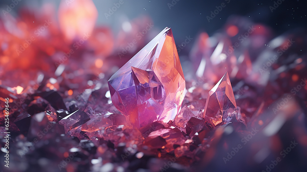 Crystal Rocks with an Enchanting Color Palette