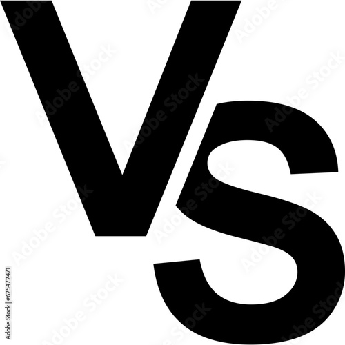 VS letters for sports, fight, competition, battle, match, game. Vector Icon