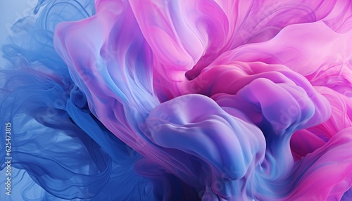 Vibrant Splashes of Purple, Red, and Blue Liquid on Abstract Background with Copy Space, Generative AI