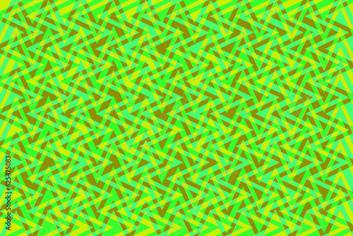 Cross zigzag pattern yellow, brown, green