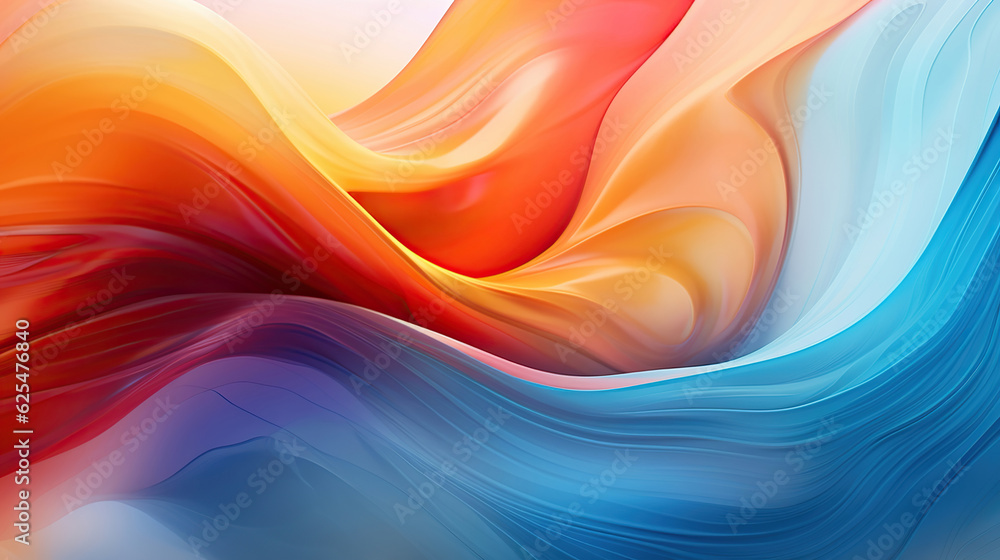 Colorful Background with Waves in Harmonious Motion