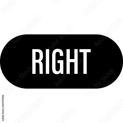 Right button icon. Vector illustration