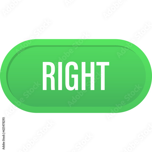 Right button icon. Vector illustration