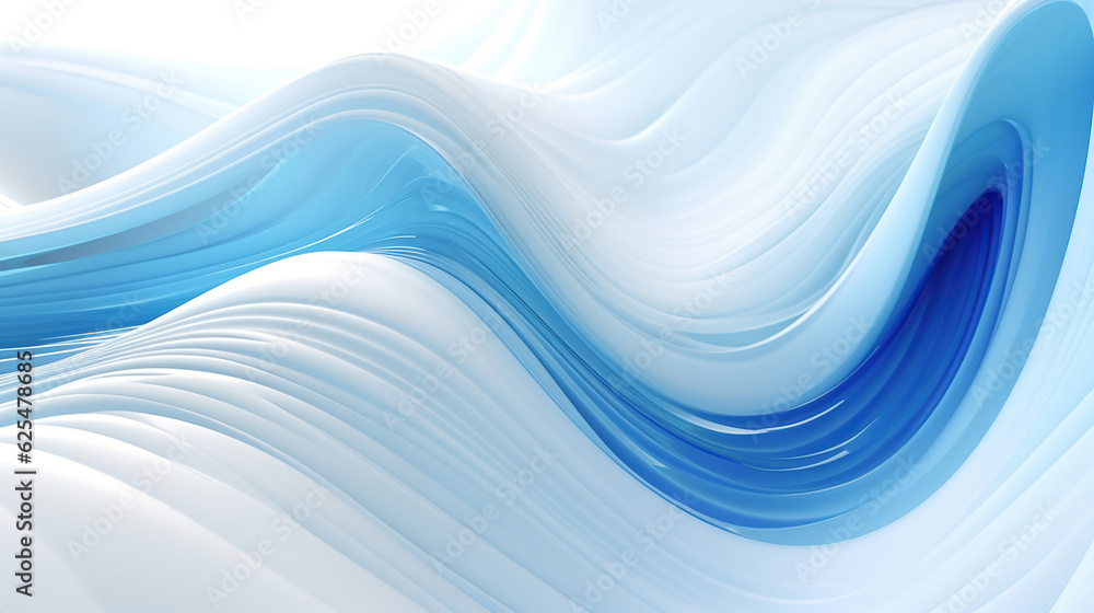 Abstract White and blue Waves Creating Whirling Patterns Abstract White and blue Waves Creating Whirling Patterns