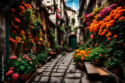 Fototapeta Naklejka Na Ścianę i Meble -  street in the city generated by AI technology