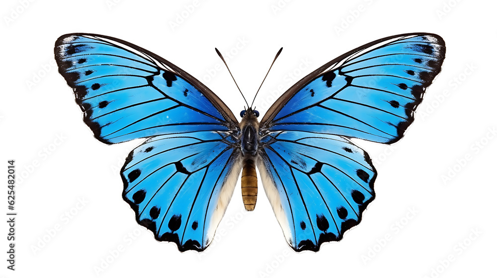 Fototapeta premium Polyommatus Icarus Butterfly on Transparent Background