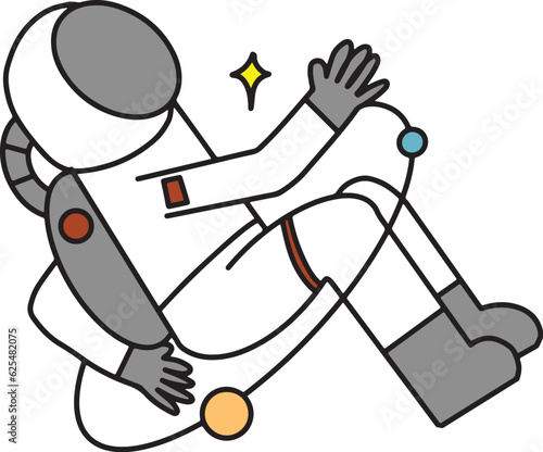Astronaut cartoon character icon vector.