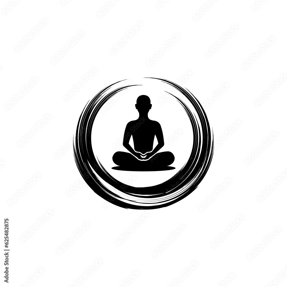 MEDITATION ZEN ILLUSTRATION VECTOR LOGO DESIGN MEDITATION ZEN ILLUSTRATION VECTOR LOGO DESIGN