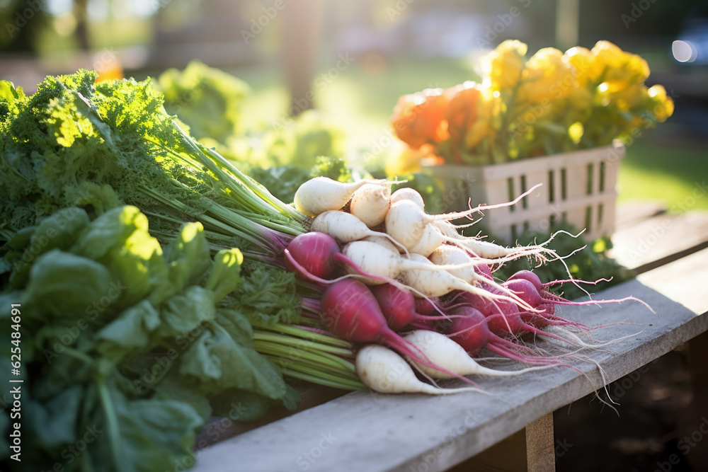 vegetables in a market