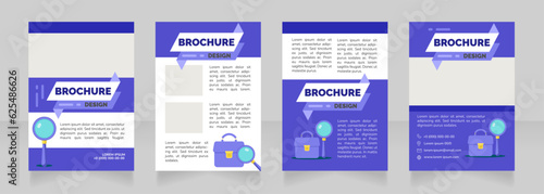 Salary negotiation tips blank brochure design. Template set with copy space for text. Premade corporate reports collection. Editable 4 paper pages. Raleway Black, Regular, Light fonts used