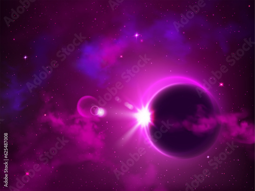 Galactic dark purple background.