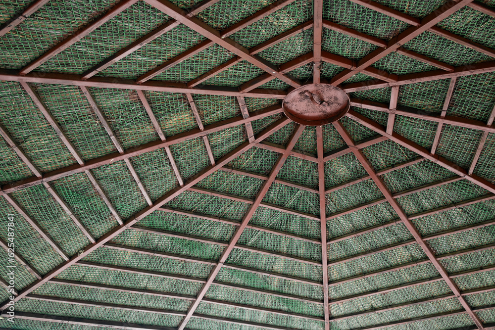 Thai Style roof in park.