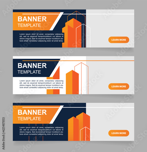 Urban planning web banner design template. City prosperity. Vector flyer with text space. Advertising placard with customized copyspace. Printable poster for advertising. Arial font used