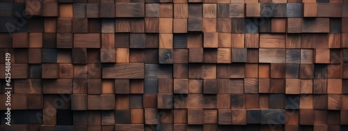 Old Wood Wall with Thick Wooden Blocks © John