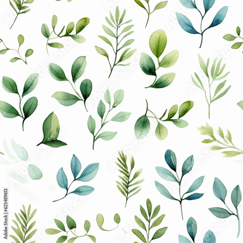 Leaves seamless pattern vector
