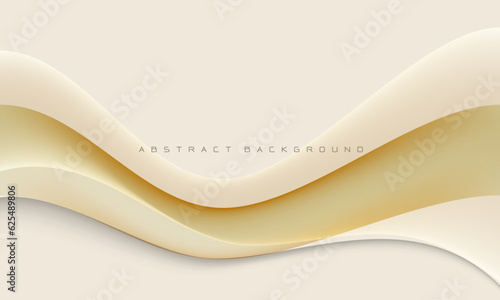 Abstract gold curve futuristic geometric design modern creative background vector