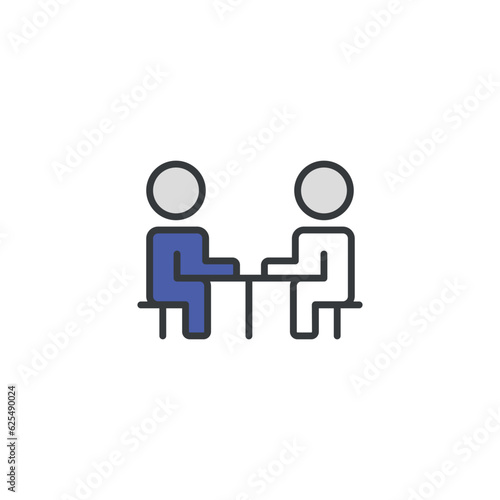 Business Meeting icon design with white background stock illustration
