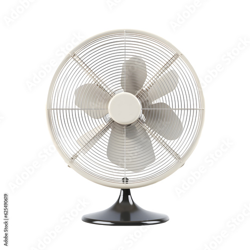 Electric fan isolated on white png transparent background