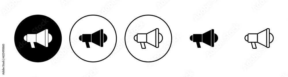 Megaphone icon set. Loudspeaker icon vector. Megaphone icon set. Loudspeaker icon vector.