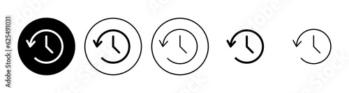 History icon set. recent event history
