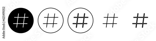 Hashtag icon set. hashtag symbol