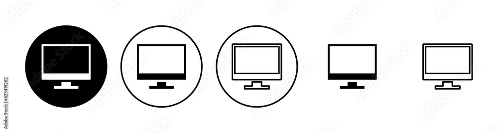 Computer icon set. computer monitor icon vector. Computer icon set. computer monitor icon vector.