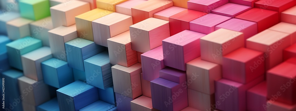 A Spectrum of Expanding Multi-Colored Wooden Blocks A Spectrum of Expanding Multi-Colored Wooden Blocks