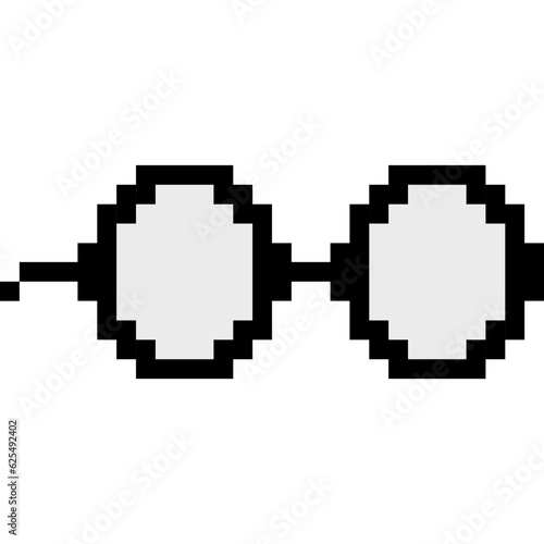 Pixel glasses of thug life meme. Sunglasses icon. Vector Illustration