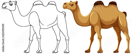 Camel Walking Coloring Page