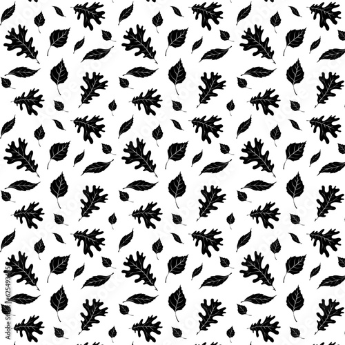 pattern with black leaves © Svetlana Ruin