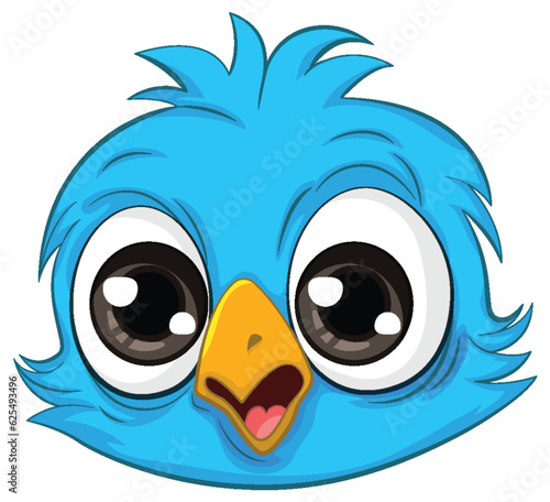 Cute owl chick cartoon isolated
