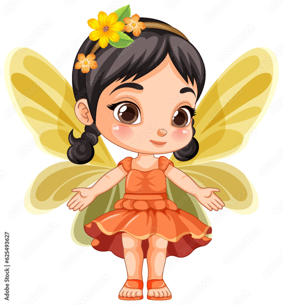 Cute Fairy Girl Cartoon Character Vector Cute Fairy Girl Cartoon Character Vector