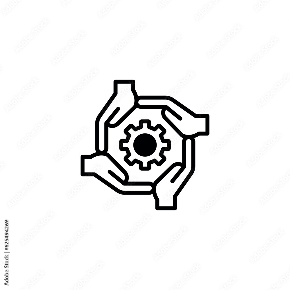 cooperation icon design with white background stock illustration cooperation icon design with white background stock illustration