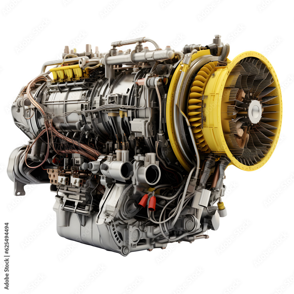 Fototapeta premium Engine isolated on white png transparent background
